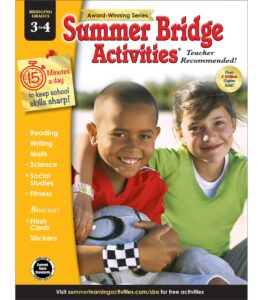 Summer Bridge Activities Third to Fourth Grade for preventing summer learning loss