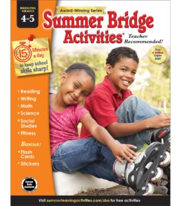 Summer Bridge Activities Fourth to Fifth Grade for preventing summer learning loss