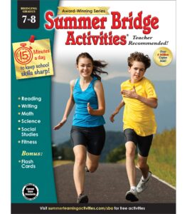 Summer Bridge Activities Seventh to Eighth Grade for preventing summer learning loss
