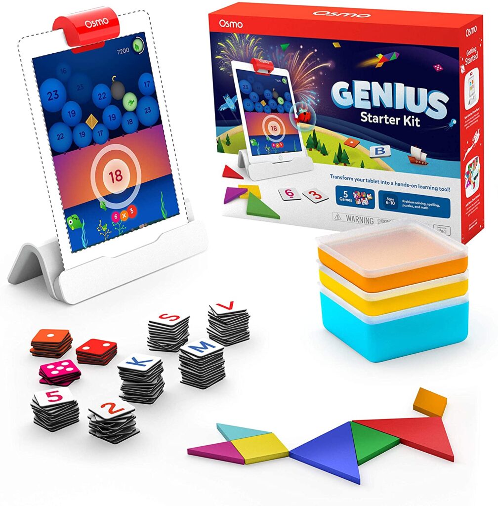 Holiday Guide - Osmo Genius Starter Kit compatible with both an iPad and a Fire Tablet - PeanutPop Holiday Gift Guide