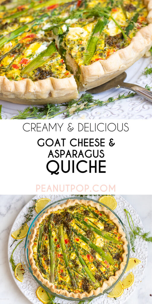 Goat Cheese and Asparagus Quiche - PeanutPop
