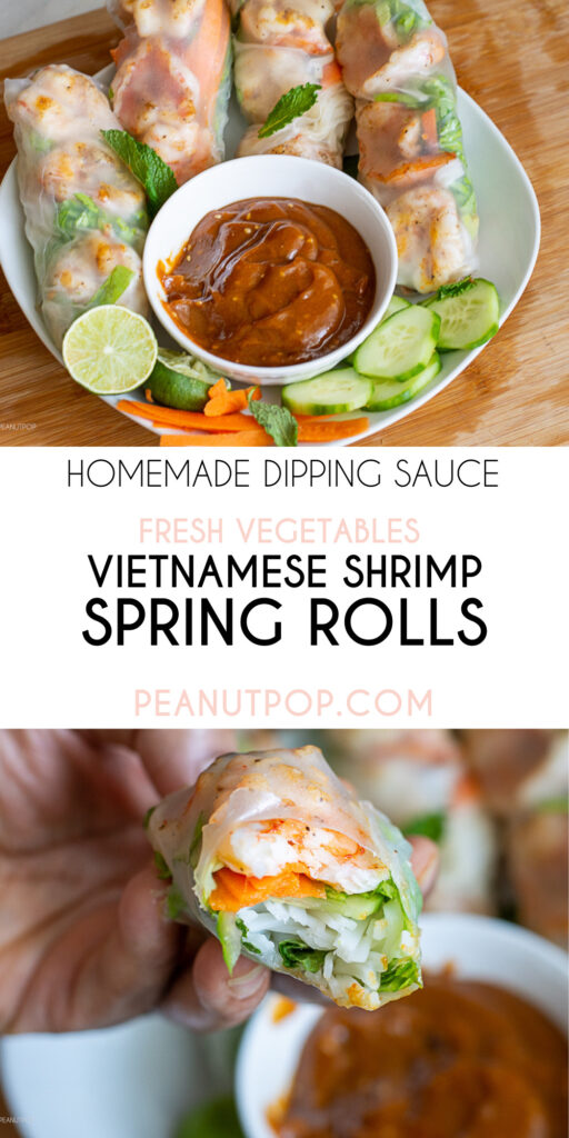 How to Make Vietnamese Shrimp Spring Rolls with Dipping Sauce - PeanutPop